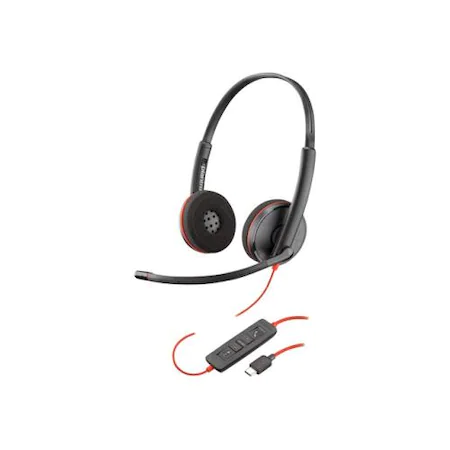 Casca Plantronics Blackwire C3220, USB-C, Binaural, Lungime cablu 1.5 m, Negru 1.5 imagine Black Friday 2021