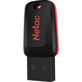 Memorie USB Netac, U197 mini, 32GB, USB2.0, Negru-Rosu