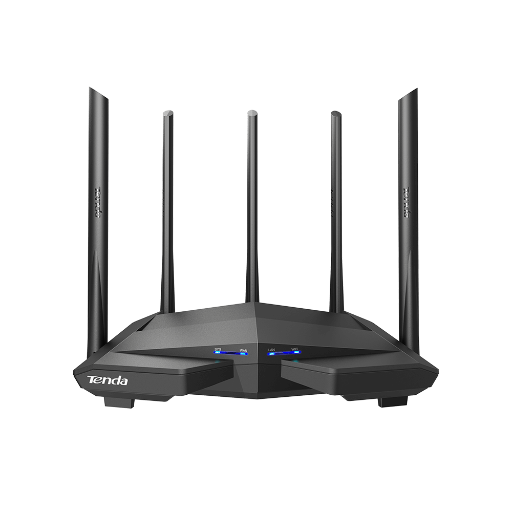 Router Wireless Tenda AC11, Gigabit AC1200, Dual-Band, Frecventa 2.4 – 5 GHz, Smart Power Saving, Negru 2.4 imagine noua idaho.ro