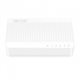 Switch Tenda S105, 5 Port-uri Fast Ethernet, 10/100 Mbps, Alimentare 9V / 0.6A, Alb