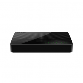 Switch Tenda SG108, 8 Porturi Gigabit 10/100/1000 Mbps, Capacitate de comutare 16 Gbps, Negru