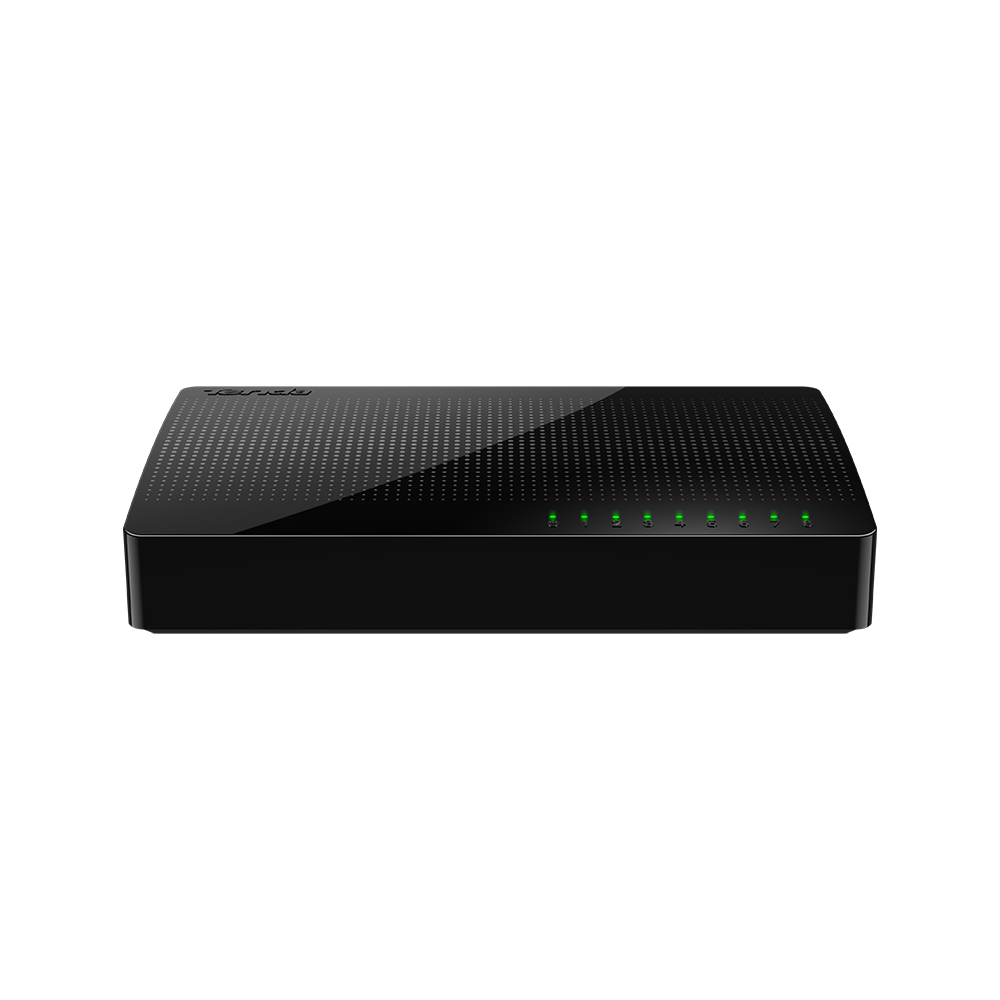 Switch tenda sg108, 8 porturi gigabit 10/100/1000 mbps, capacitate de comutare 16 gbps, negru