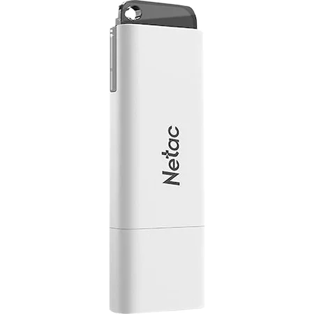 Memorie USB Netac, U185, 32GB, Indicator Led, USB2.0, Alb