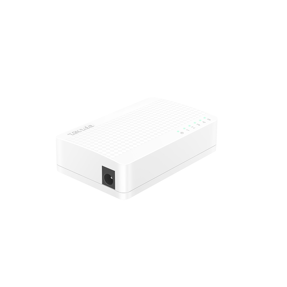 Switch Tenda S105, 5 Port-uri Fast Ethernet, 10/100 Mbps, Alimentare 9V / 0.6A, Alb - 2 | YEO