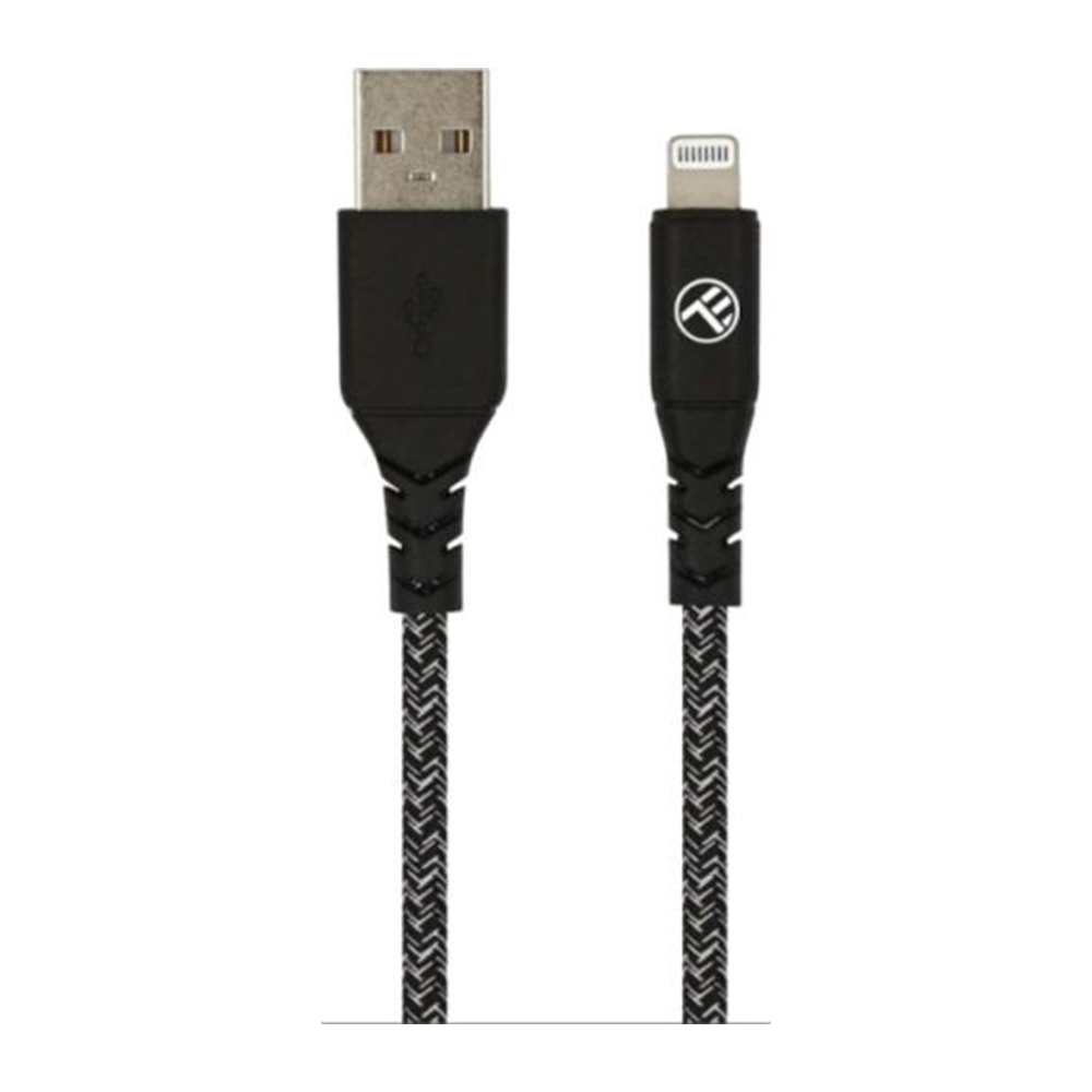 Cablu Tellur Green USB la MFI Lightning, 2.4, 1m, Nailon, Plastic reciclat, Negru