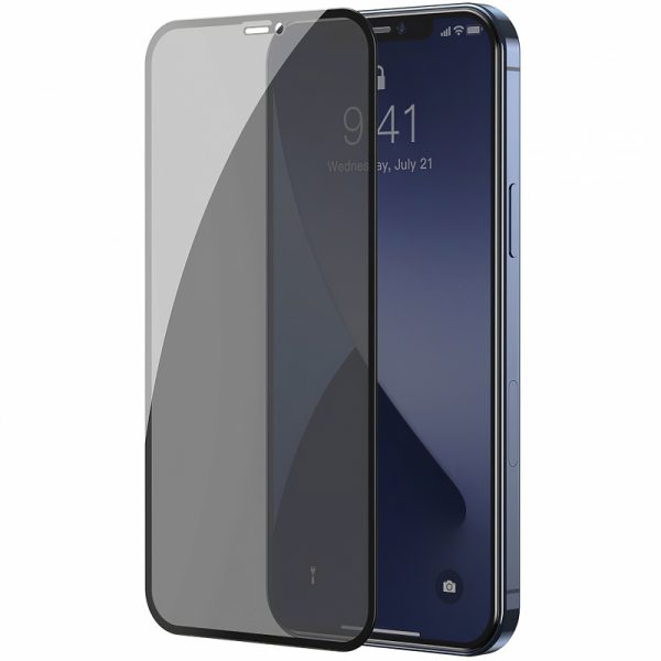 Set 2 folii de sticla pentru iPhone 12 / 12 Pro, Privacy Glass, 6.1 inch