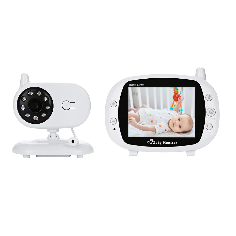 Baby Monitor Wireless BS-W217, Monitorizare Audio – Video, Lampa de veghe, Monitorizare temperatura, Comunicare bidirectionala, Cantece de leagan, Night Vision, Mod ECO, Baterie incorporata