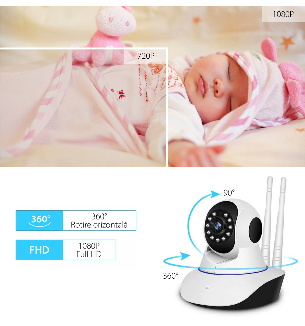 To block fairy I eat breakfast Baby Monitor Wireless BS-IP22L (BS-IP26L), Monitorizare Audio - Video, Comunicare bidirectionala, Night Vision, Senzor de miscare, Camera rotativa, Alarma, Control de pe telefonul mobil - XKIDS To block fairy I eat breakfast Baby Monitor Wireless BS-IP22L (BS-IP26L), Monitorizare Audio - Video, Comunicare bidirectionala, Night Vision, Senzor de miscare, Camera rotativa, Alarma, Control de pe telefonul mobil - XKIDS