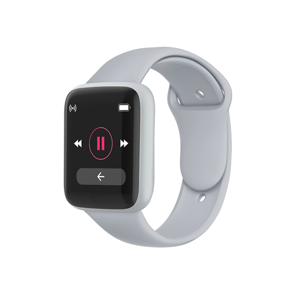 Ceas smartwatch xk fitness d20s cu functii monitorizare sanatate, distanta, calorii, pasi, informatii vreme, gri