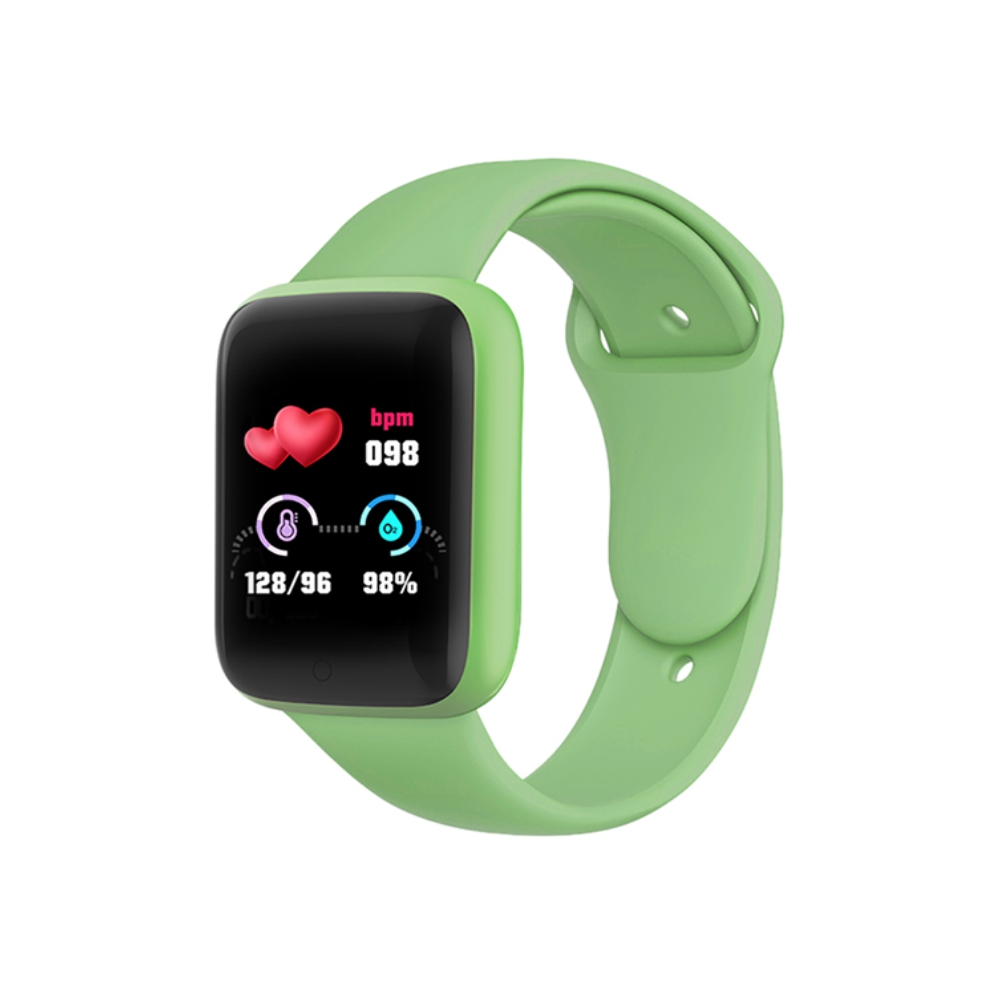Ceas smartwatch xk fitness d20s cu functii monitorizare sanatate, distanta, calorii, pasi, informatii vreme, verde