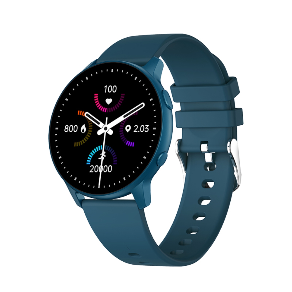 Ceas Smartwatch Twinkler TKY-MX1 cu Display 1.32 inch, Notificari, Distanta, Calorii, Monitorizarea sanatate, Moduri sport, Albastru 1.32 imagine Black Friday 2021