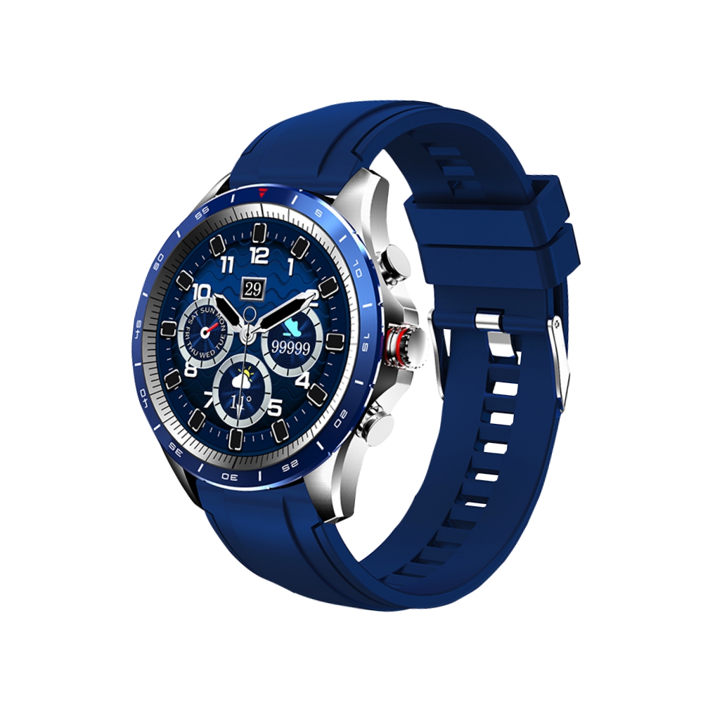 Ceas Smartwatch Twinkler TKY-Z10 cu Display 1.32 inch, Moduri sportive, Functii sanatate, Notificari, Calitate somn, Albastru 1.32 imagine Black Friday 2021