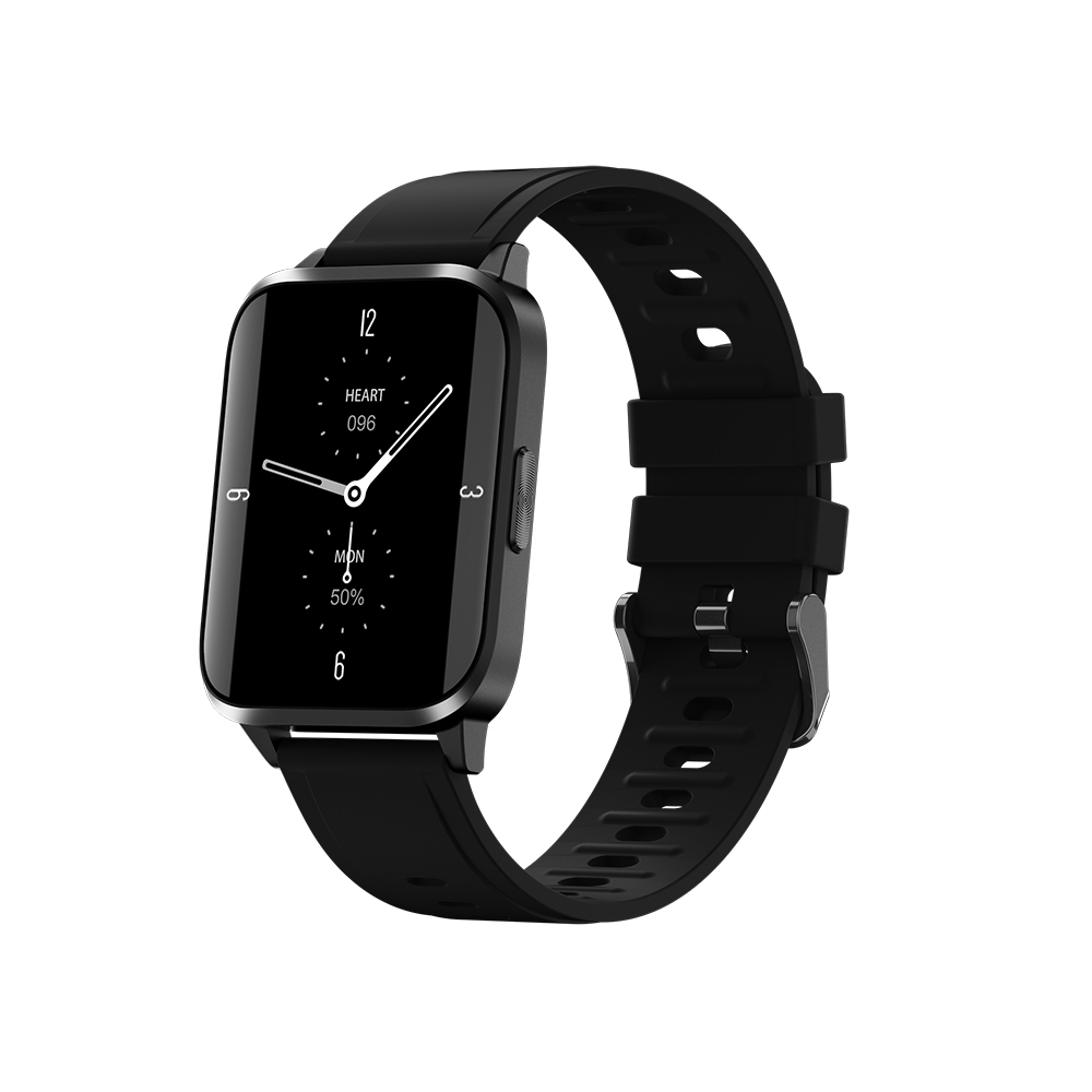 Ceas Smartwatch XK Fitness JM01 cu Display 1.69 inch, Bluetooth, Functii sanatate, Pedometru, Distanta, Moduri sport, Silicon, Negru 1.69 imagine noua 2022