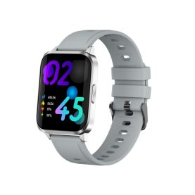 Ceas Smartwatch XK Fitness JM01 cu Display 1.69 inch, Bluetooth, Functii sanatate, Pedometru, Distanta, Moduri sport, Silicon, Argintiu