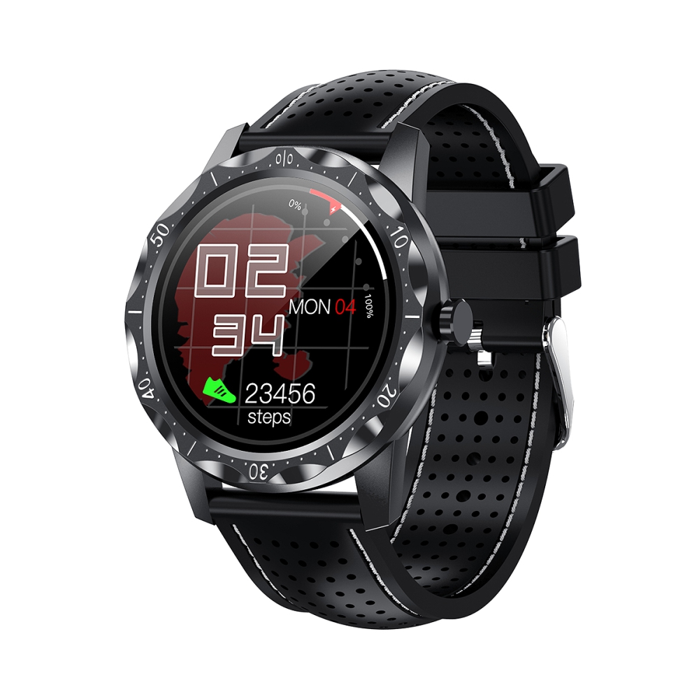 Ceas Smartwatch XK Fitness SKY1 Plus cu Display 1.28 inch, Notificari, Pedometru, Calorii, Functii sanatate, Moduri sport, Negru / Alb 1.28 imagine noua idaho.ro