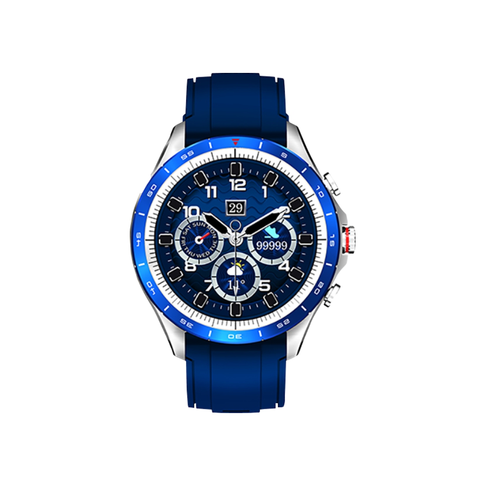 Ceas Smartwatch Twinkler TKY-Z10 cu Display 1.32 inch, Moduri sportive, Functii sanatate, Notificari, Calitate somn, Albastru