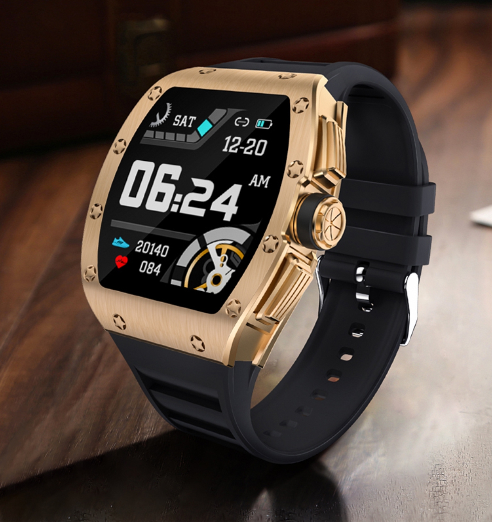 Ceas Smartwatch XK Fitness M2 cu Monitorizare somn, Ritm cardiac, Tensiune arteriala, Moduri sportive, Notificari, Negru
