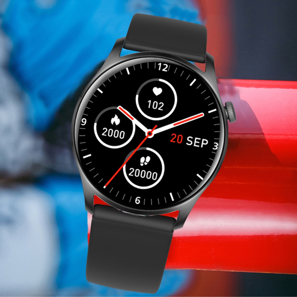 Ceas Smartwatch Twinkler TKY-KC08 cu Display 1.3 inch, Moduri sportive, Functii sanatate, Calorii, Notificari, Alarma, Auriu
