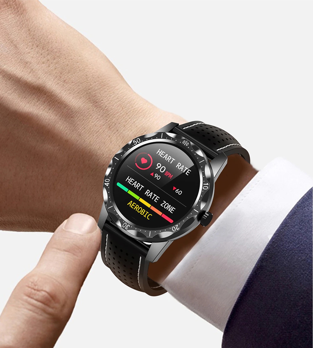 Ceas Smartwatch XK Fitness SKY1 Plus cu Display 1.28 inch, Notificari, Pedometru, Calorii, Functii sanatate, Moduri sport, Negru / Rosu