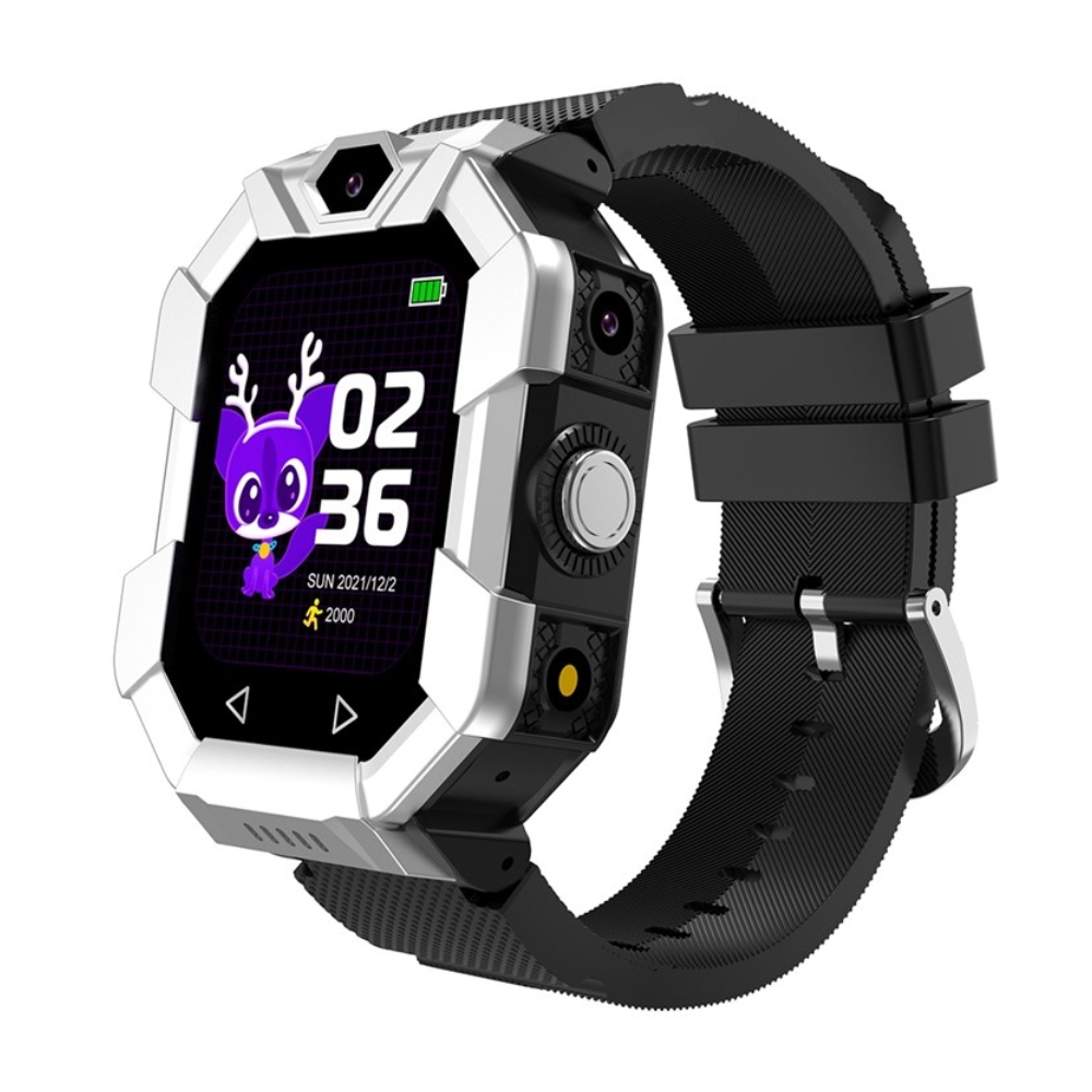 Ceas Smartwatch Pentru Copii XK Fitness S11 cu Retea 2G, Fara GPS, Jocuri, Pedometru, Cronometru, Camera, Apel SOS, Negru 2G imagine Black Friday 2021