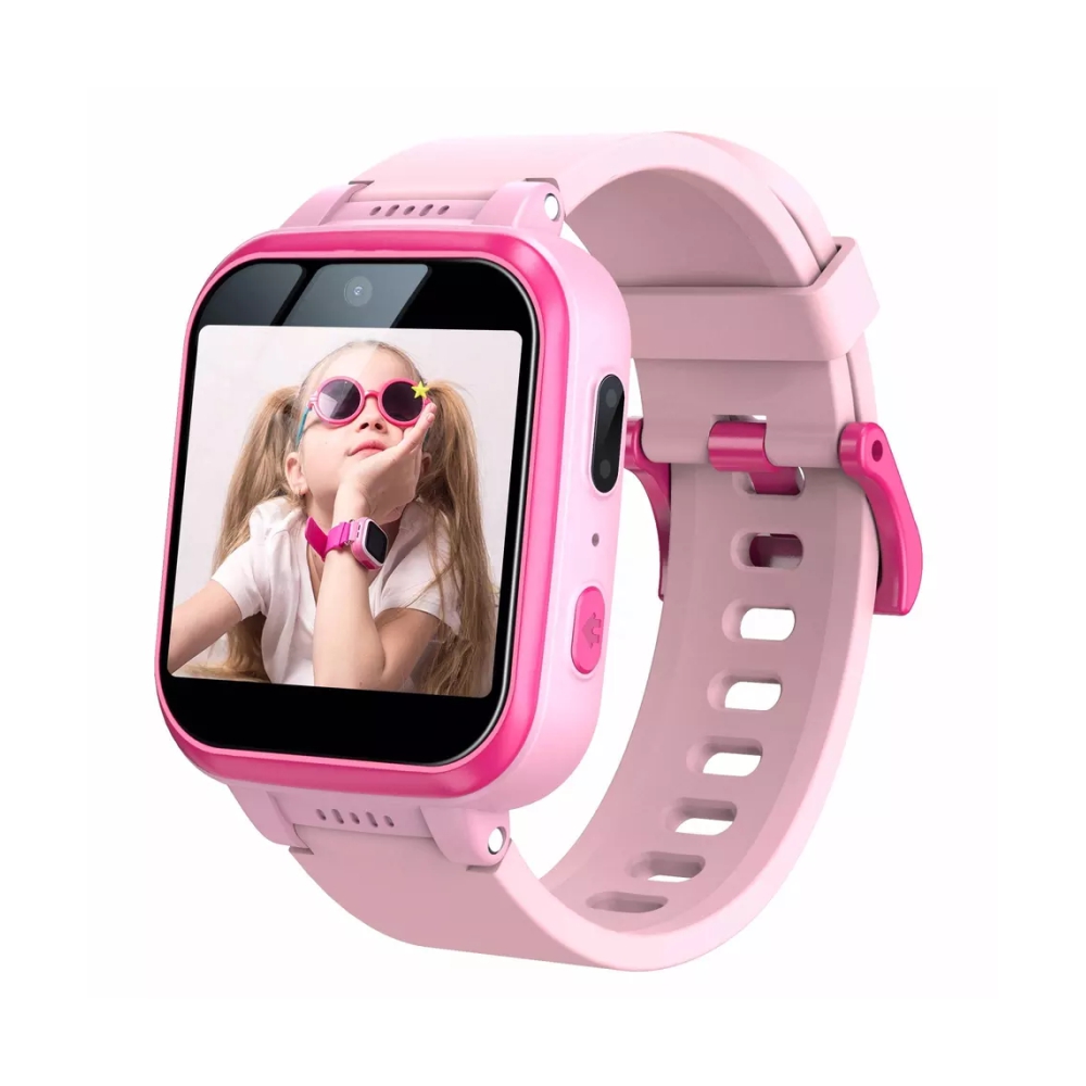 Ceas Smartwatch Pentru Copii XK Fitness Y90, fara GPS, cu Pedometru, Jocuri, Camera, Muzica, Lanterna, Alarma, Roz