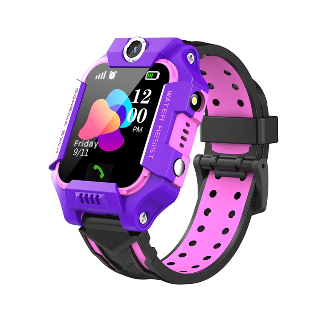 Ceas Smartwatch Pentru Copii YQT Q19Z, fara GPS, cu Functie telefon, Camera, Album, Lanterna, Mov Album