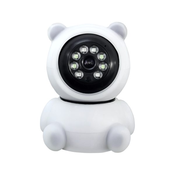 Video Baby Monitor AB88 cu Wi-Fi Detectare miscare, Vedere nocturna, Monitorizare 360, Slot microSD, Alb