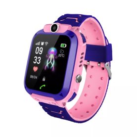 Ceas Smartwatch Pentru Copii XK Fitness Q12 cu Functie telefon, Localizare LBS, Contacte, Camera, Alarma, Mesaje, Istoric, Roz