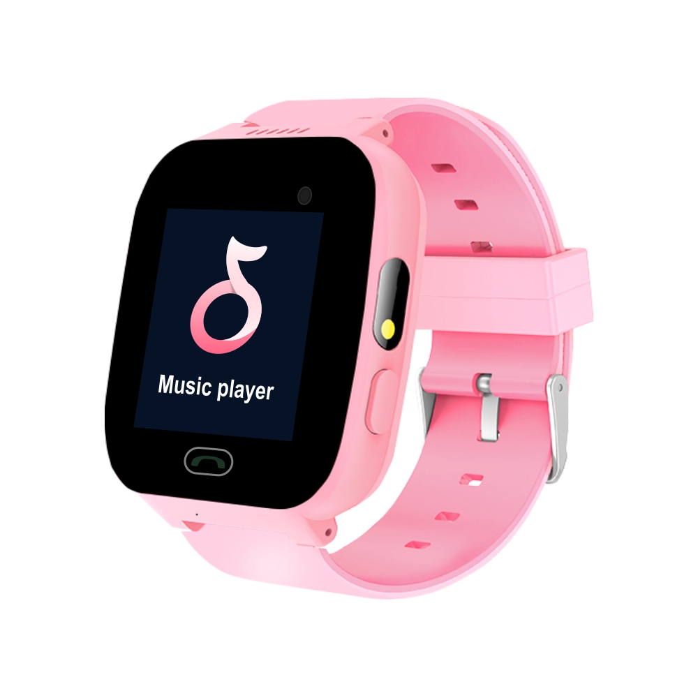 Ceas Smartwatch Pentru Copii YQT A7 cu Functie telefon, Istoric apeluri, Jocuri, Alarma, Contacte, Roz Alarma