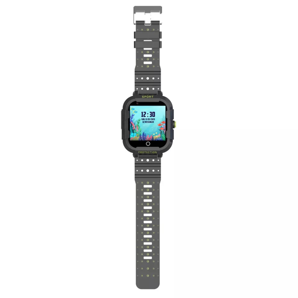 Ceas Smartwatch Pentru Copii Wonlex CT12 cu Functie telefon, Localizare GPS, Apel video, Pedometru, Contacte, Alarma, Negru