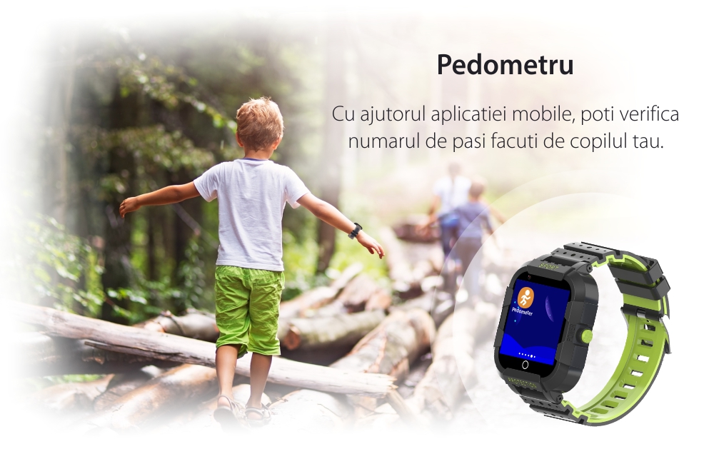Ceas Smartwatch Pentru Copii Wonlex CT12 cu Functie telefon, Localizare GPS, Apel video, Pedometru, Contacte, Alarma, Albastru