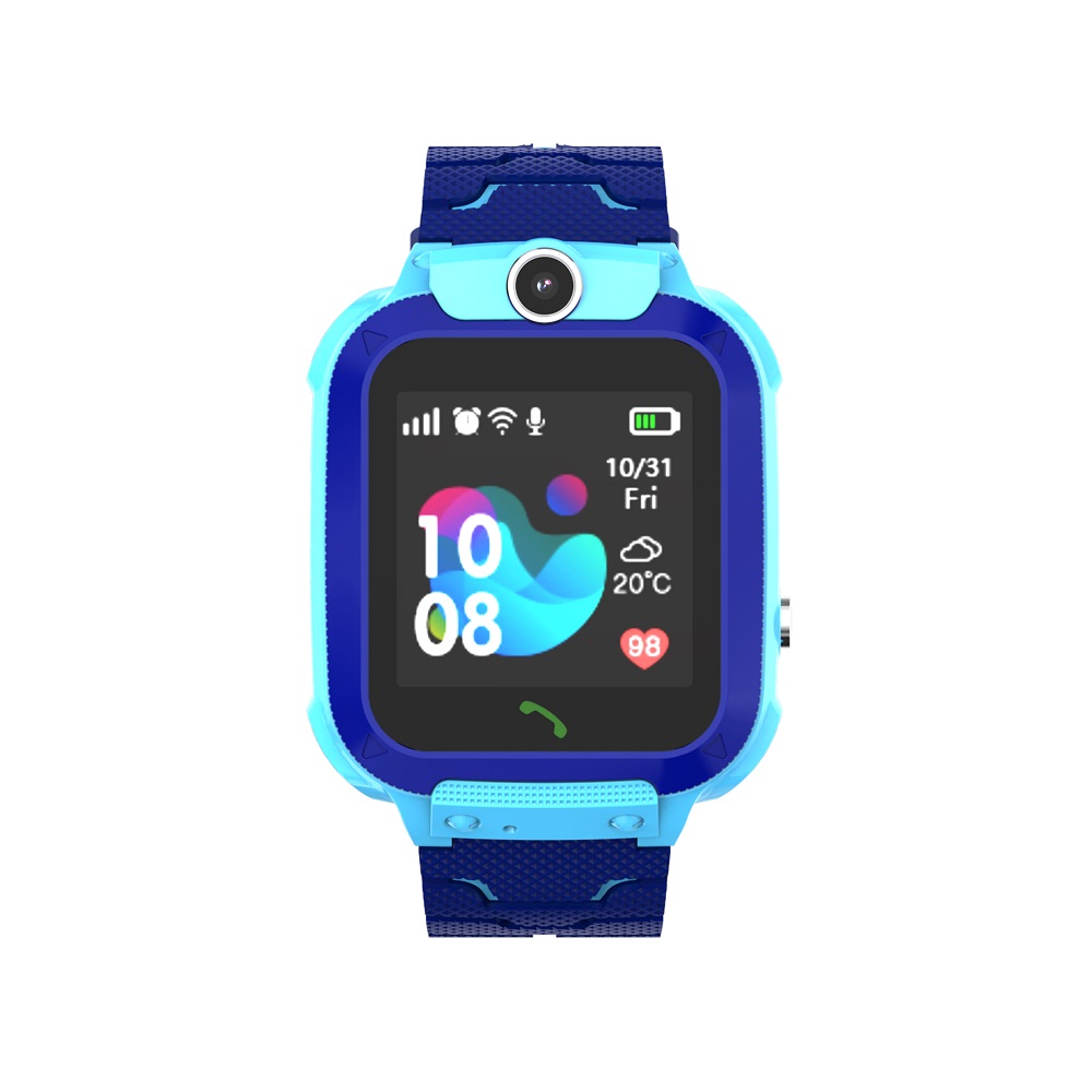 Ceas Smartwatch Pentru Copii Xkids XK01 cu Functie Telefon, Apel monitorizare, Camera, Pedometru, SOS, IP54, Incarcare magnetica, Albastru