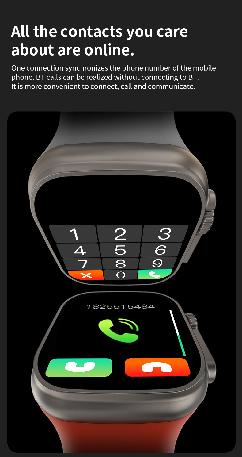 Ceas Smartwatch XK Fitness S Ultra cu Functii monitorizare sanatate, Memento sedentar, Senzor puls, Pedometru, Notificari, Contacte, Galben
