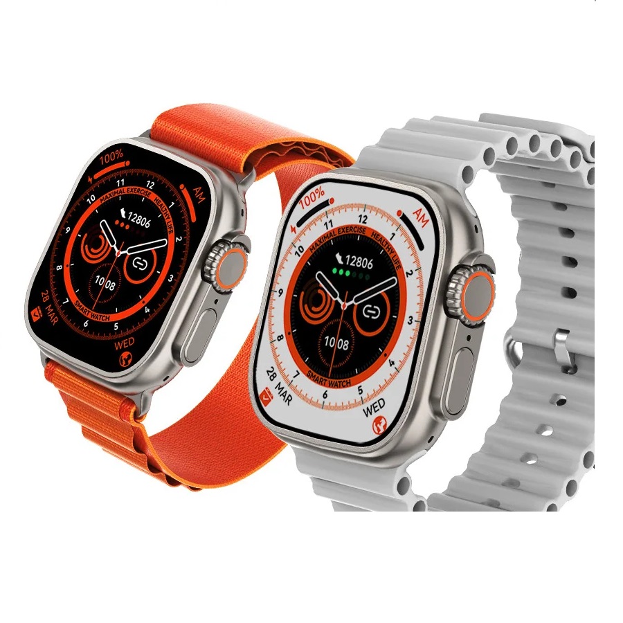 Ceas Smartwatch XK Fitness Ultra Max cu Functii monitorizare sanatate, Memento sedentar, Senzor puls, Pedometru, Notificari, Contacte, Cadran gri Adulti imagine noua idaho.ro