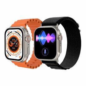 Ceas Smartwatch XK Fitness Ultra Max cu Functii monitorizare sanatate, Memento sedentar, Senzor puls, Pedometru, Notificari, Contacte, Cadran gri