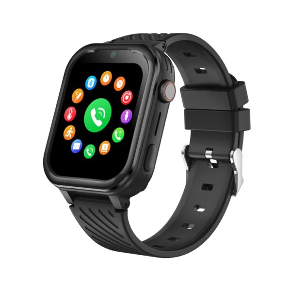 Ceas Smartwatch Pentru Copii Wonlex KT15 Pro cu Functie Telefon, Contacte, Apel video, Istoric, Pedometru, Alarma, Magazin aplicatii, Negru