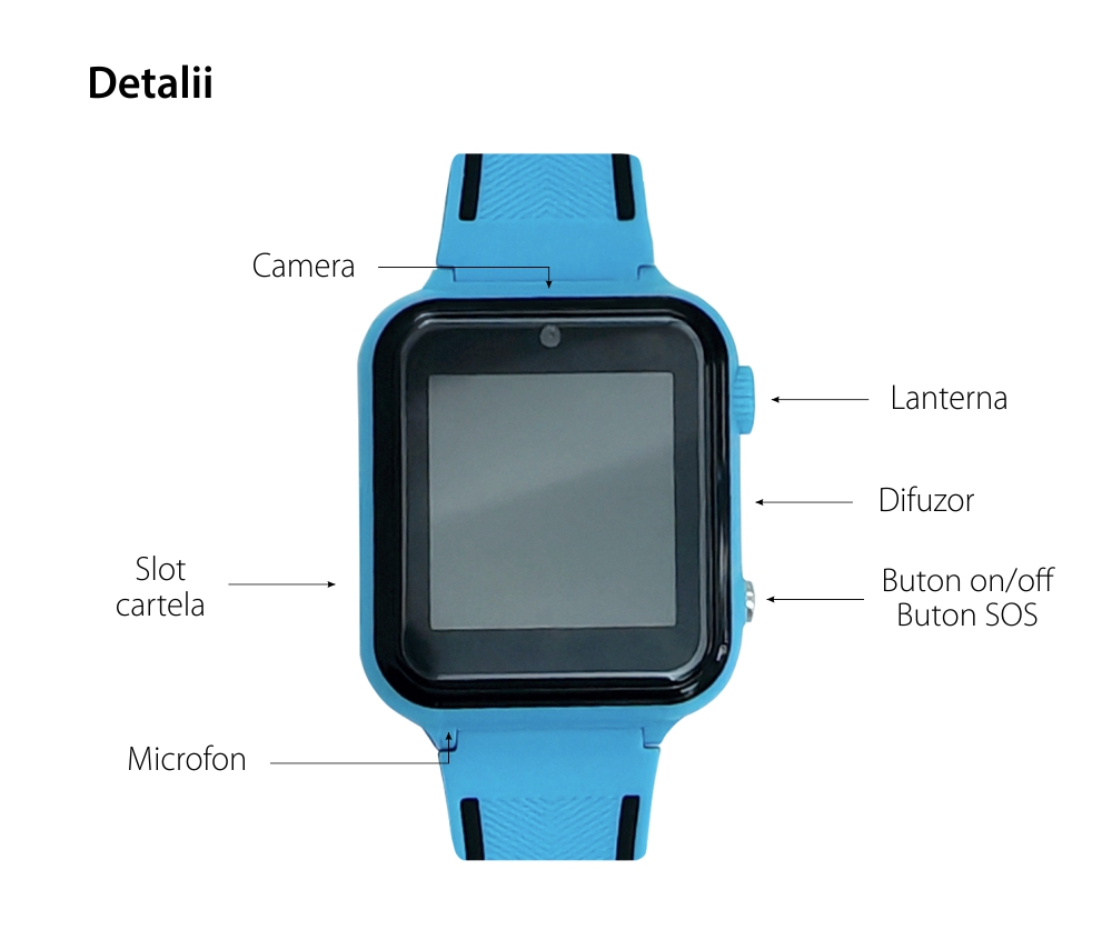 Ceas Smartwatch Pentru Copii Xkids XA13 cu Functie Telefon, Apel Video, Contacte, Jocuri, Pedometru, Roz