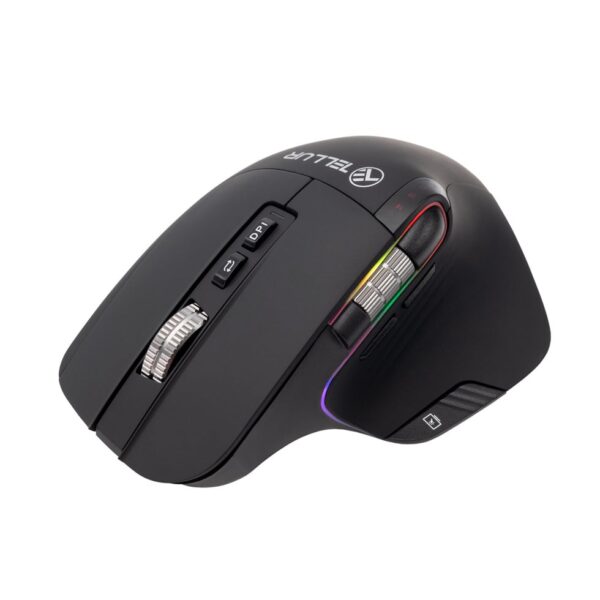 Mouse Tellur Shade, Bluetooth, Click silentios, Pana la 4 conexiuni simultane, Negru
