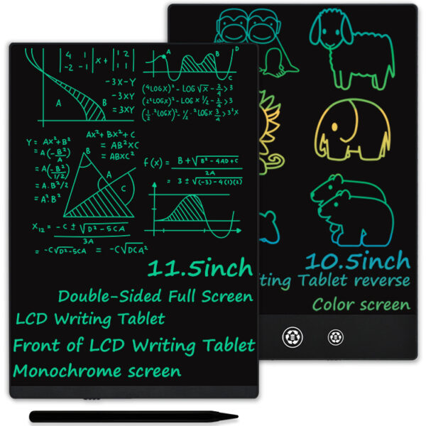 Tableta LCD pentru scris si desenat, Multicolor, 11.5 inch, Negru