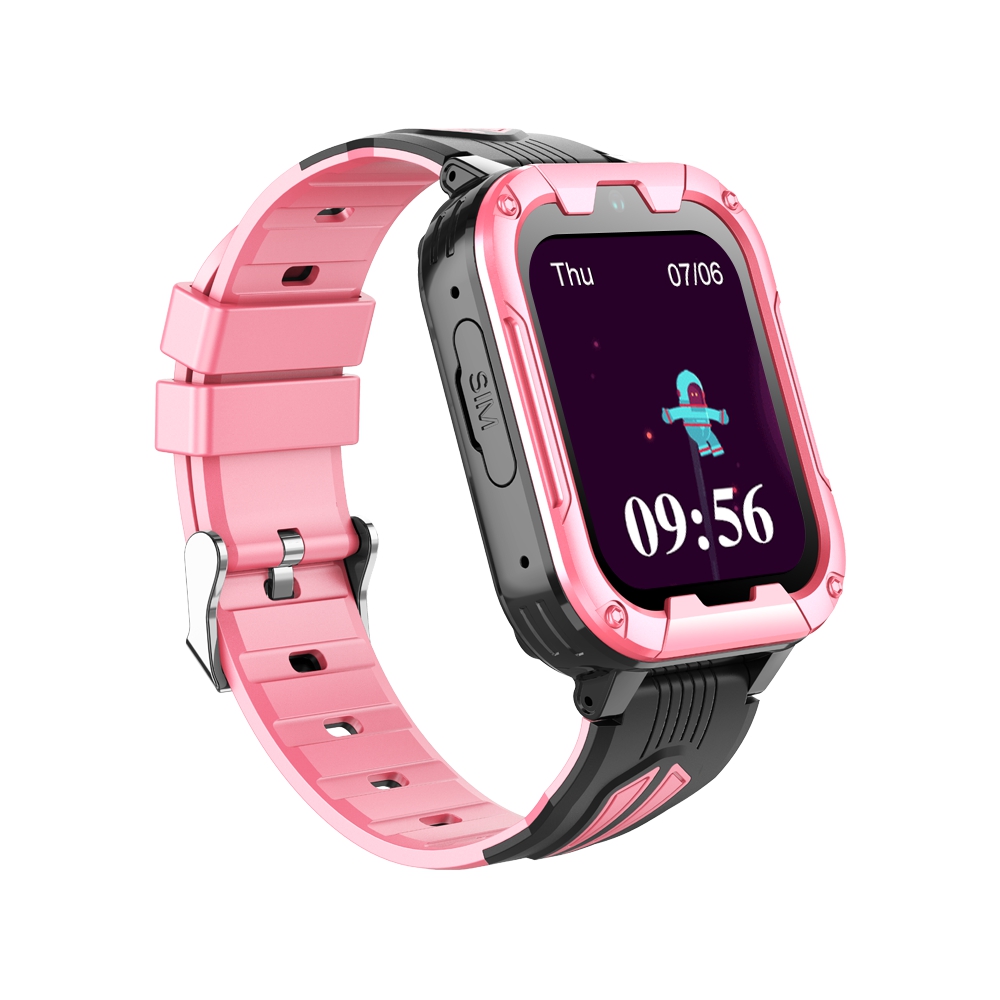 Ceas Smartwatch Pentru Copii Wonlex KT32 cu Functie Telefon, Localizare, Apel video, Camera foto, Magazin aplicatii, Roz - 2 | YEO