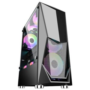 1-Carcasa 1stPLAYER Gaming DK-3, RGB, Mid-Tower, fara sursa, culoare neagra
