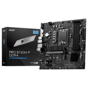 1-Placa de baza MSI PRO B760M-P DDR4, Intel B760, Socket 1700, mATX