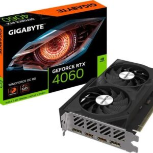 1-Placa video Gigabyte GeForce RTX 4060 WINDFORCE OC, 8GB GDDR6, 128 bit