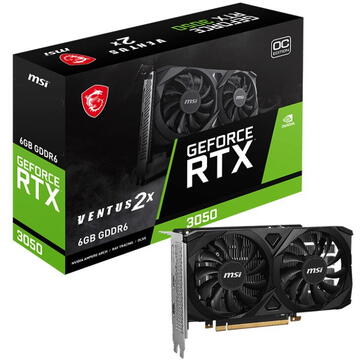 Placa video MSI GeForce RTX 3050 VENTUS 2X OC 6GB GDDR6 96-bit