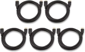 Set 5 cabluri HDMI tata – HDMI tata, High Speed, 1.2m, 4K @ 60Hz, AWM, negru