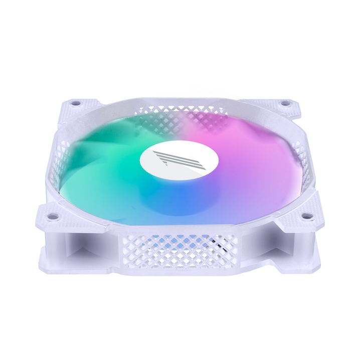 Ventilator carcasa 1stPlayer aRGB F2, 120x120x25 mm silent, Rulment hydraulic, Conector 5 pini, Alb - 1 | YEO