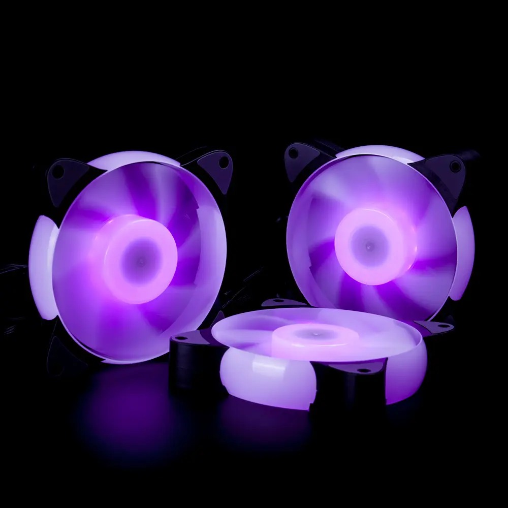 Set 3 Ventilatoare 1stPlayer COMBO CC ARGB, Controller si Telecomanda, Negru - 2 | YEO