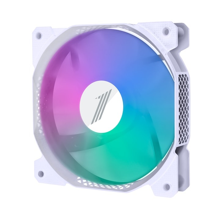 Ventilator carcasa 1stPlayer aRGB F2, 120x120x25 mm silent, Rulment hydraulic, Conector 5 pini, Alb - 2 | YEO