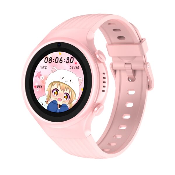 Ceas Smartwatch Pentru Copii LAGENIO K5, Model 2025, Premium 4G cu Functie Telefon, Localizare GPS, Control Parental, Buton SOS, Roz
