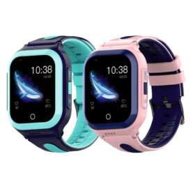Pachet Promotional 2 Smartwatch-uri Pentru Copii Wonlex KT24S cu Localizare GPS, Functie Telefon, Geofence, Istoric, Contacte, Chat – Roz + Albastru